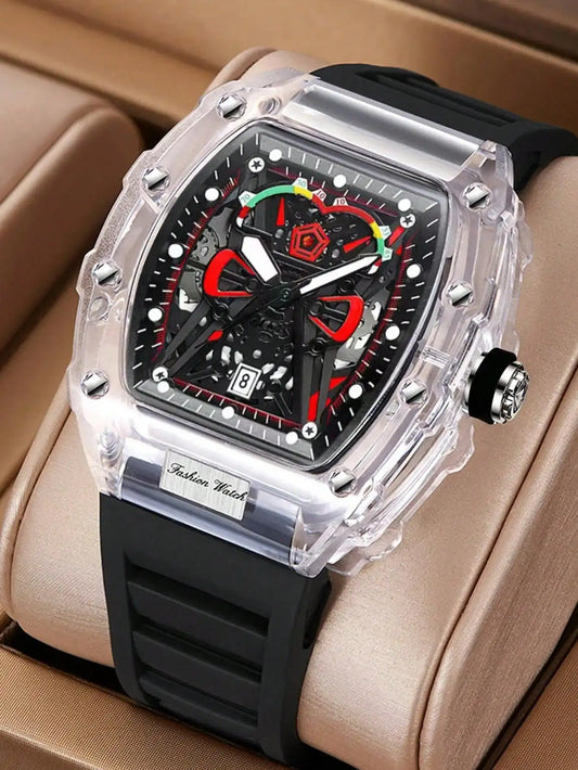 Luminous Crystal Racer - Casual Fashion Silicone Strap Watch For Men